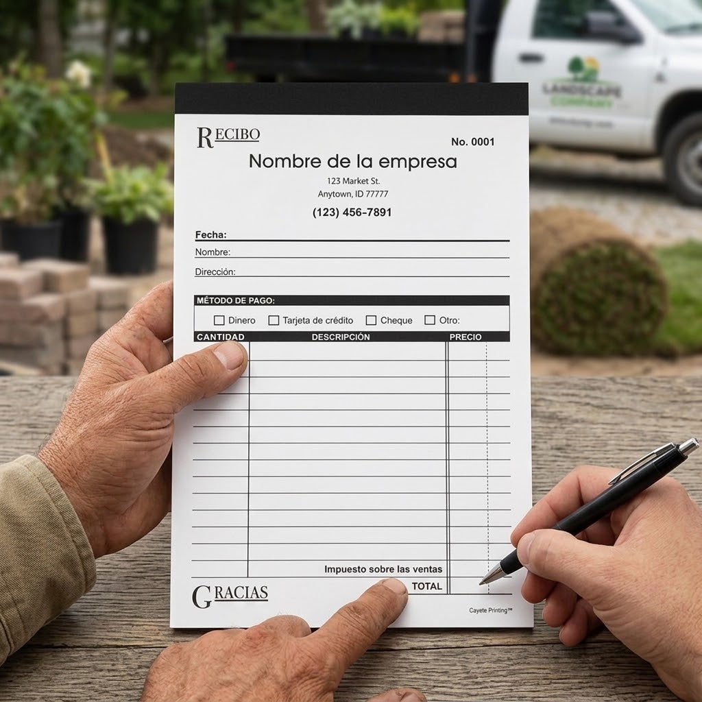 Libretas de recibos personalizadas (paquete de 100)