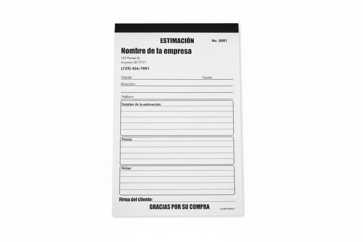 Formulario de estimación