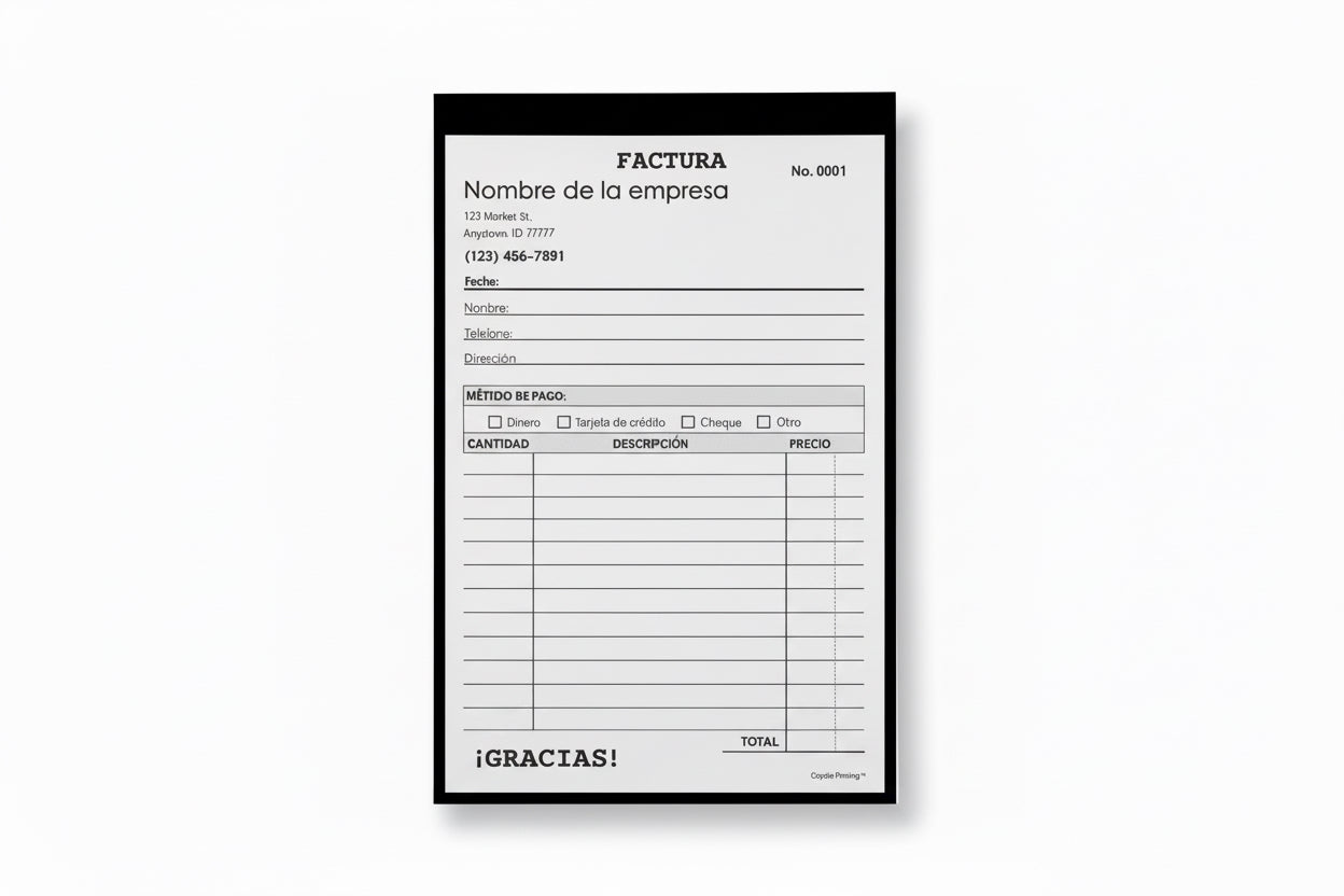 Formulario de factura
