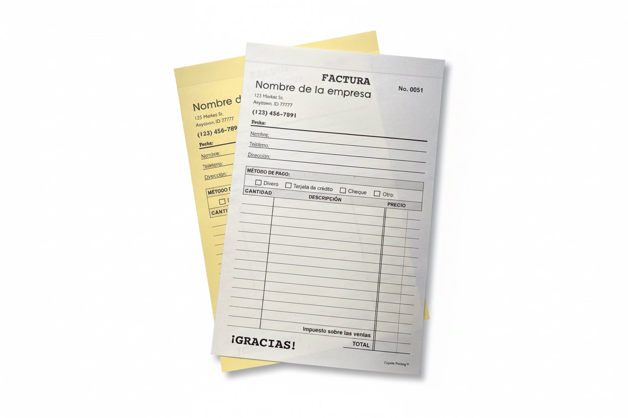 Formulario de factura