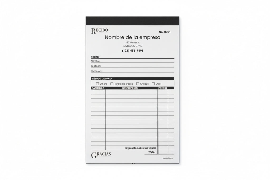 Formulario de recibo