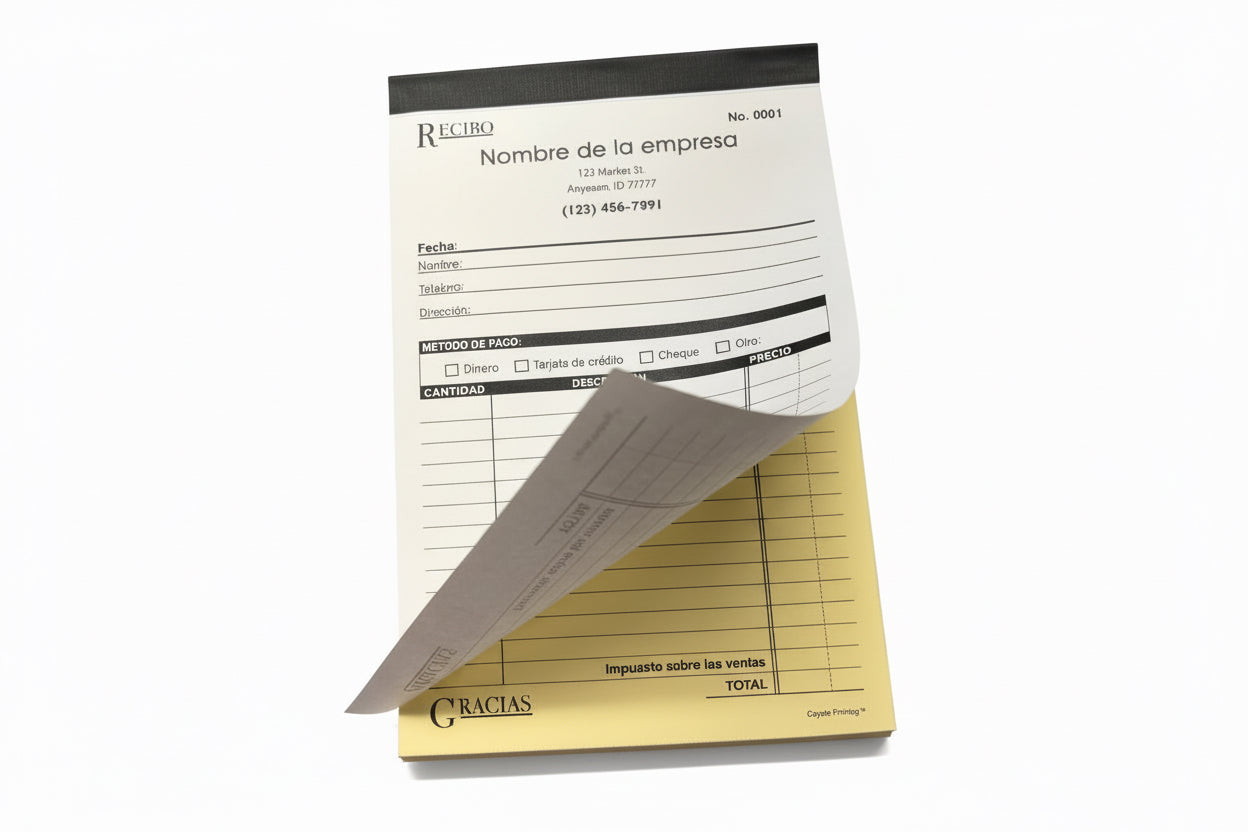 Formulario de recibo